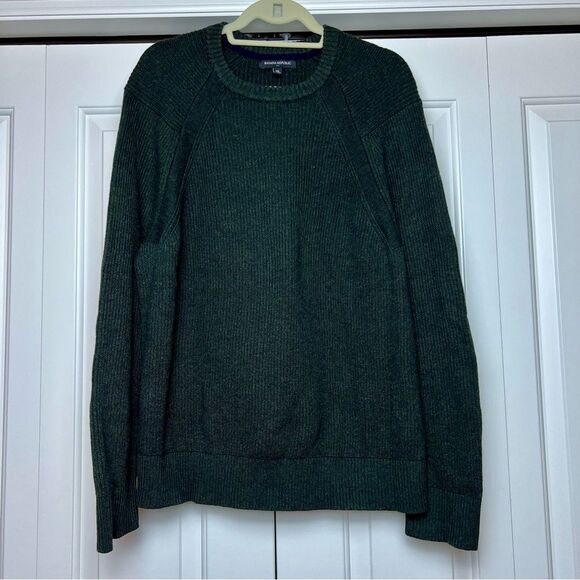 BANANA REPUBLIC Men’s Crew Neck Sweater Forest Green XLarge - Picture 1 of 4